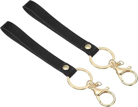 PATIKIL PU Leather Keychain, 2 Pack Key Holder Keyring with